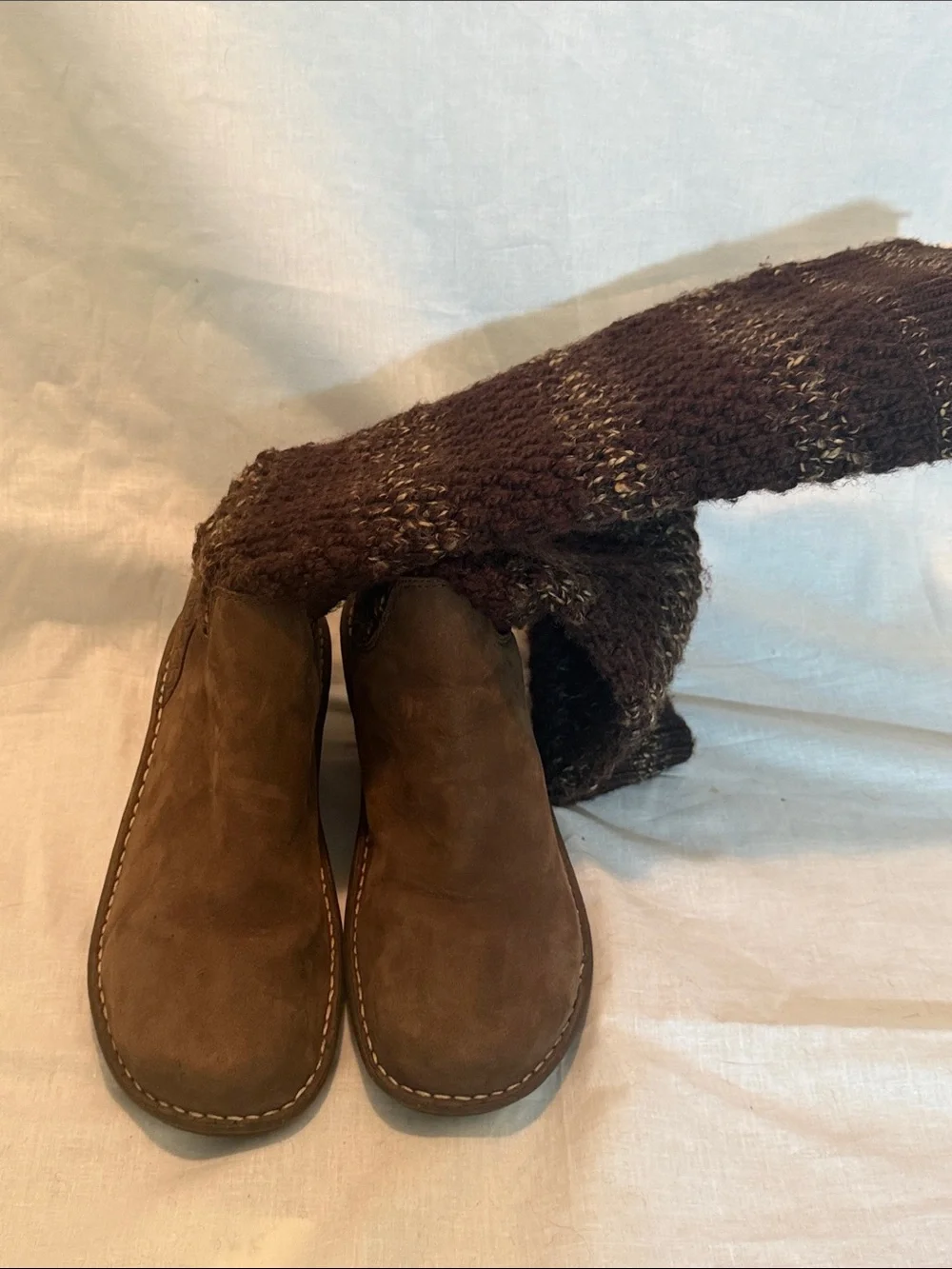 UGG Brown Knit-Shaft Boots